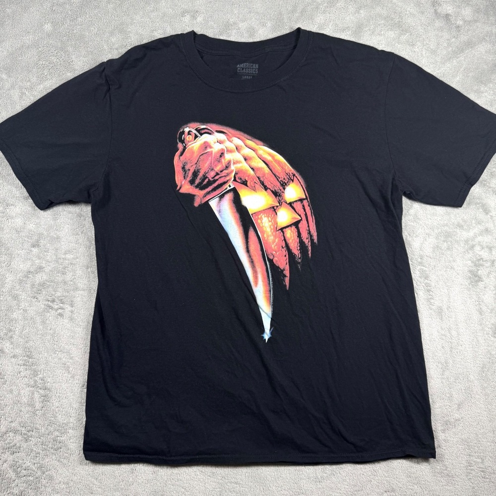 American Classics‎ Friday the 13th Jason Hockey Mask Black T-Shirt Men's L